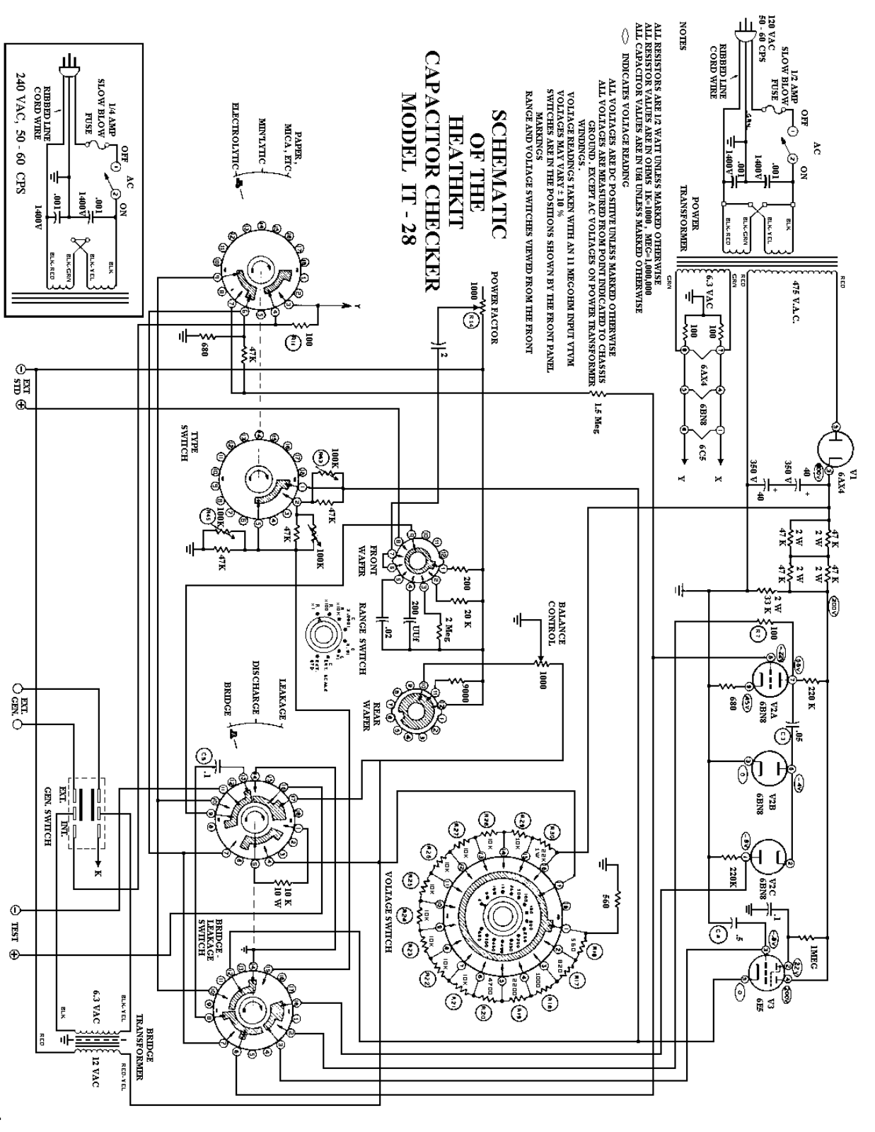 HEATHKIT IT-28 SCHEMATIC