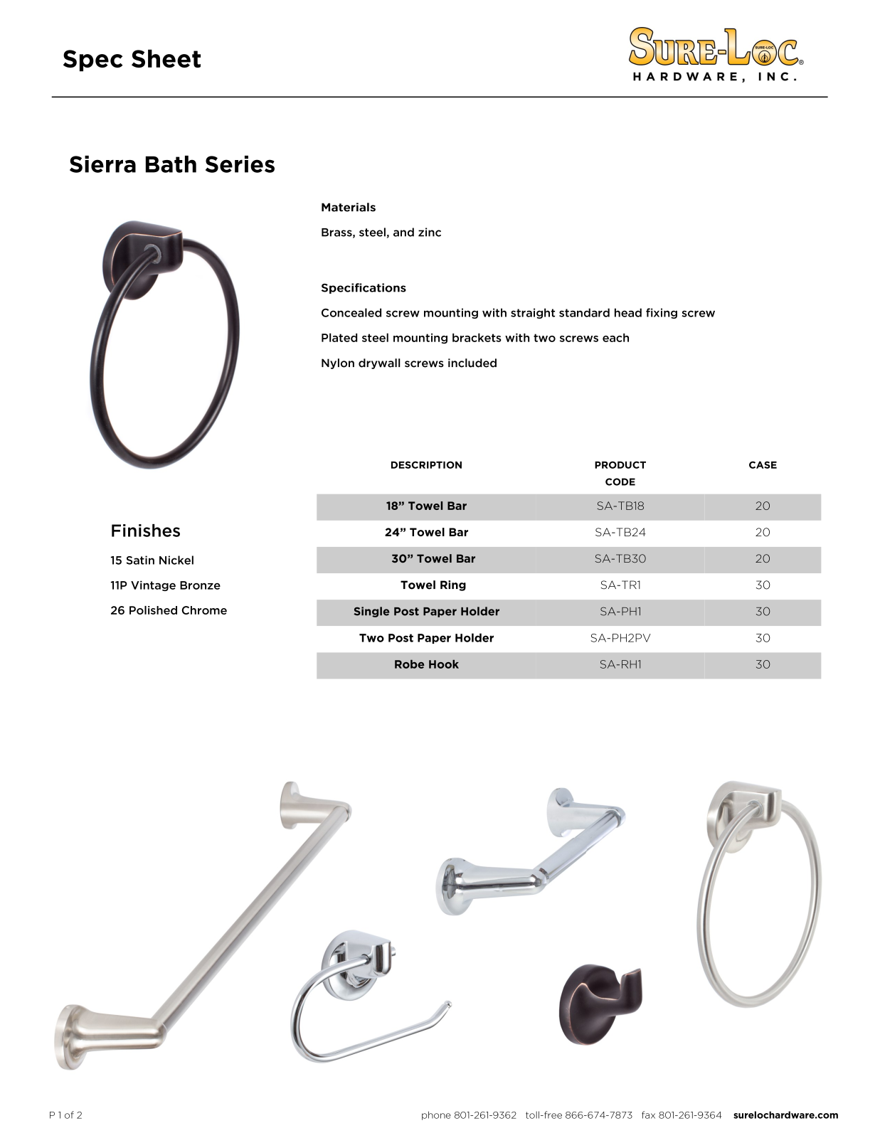 Sure-Loc Hardware SLOC1126 Specifications - ManualMachine.com