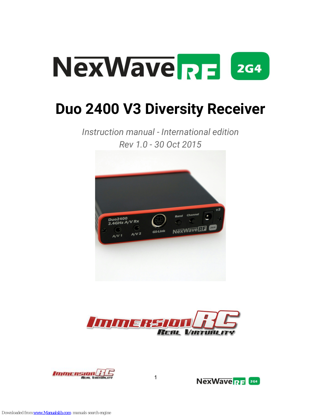 ImmersionRC duo 2400 V3 Instruction Manual