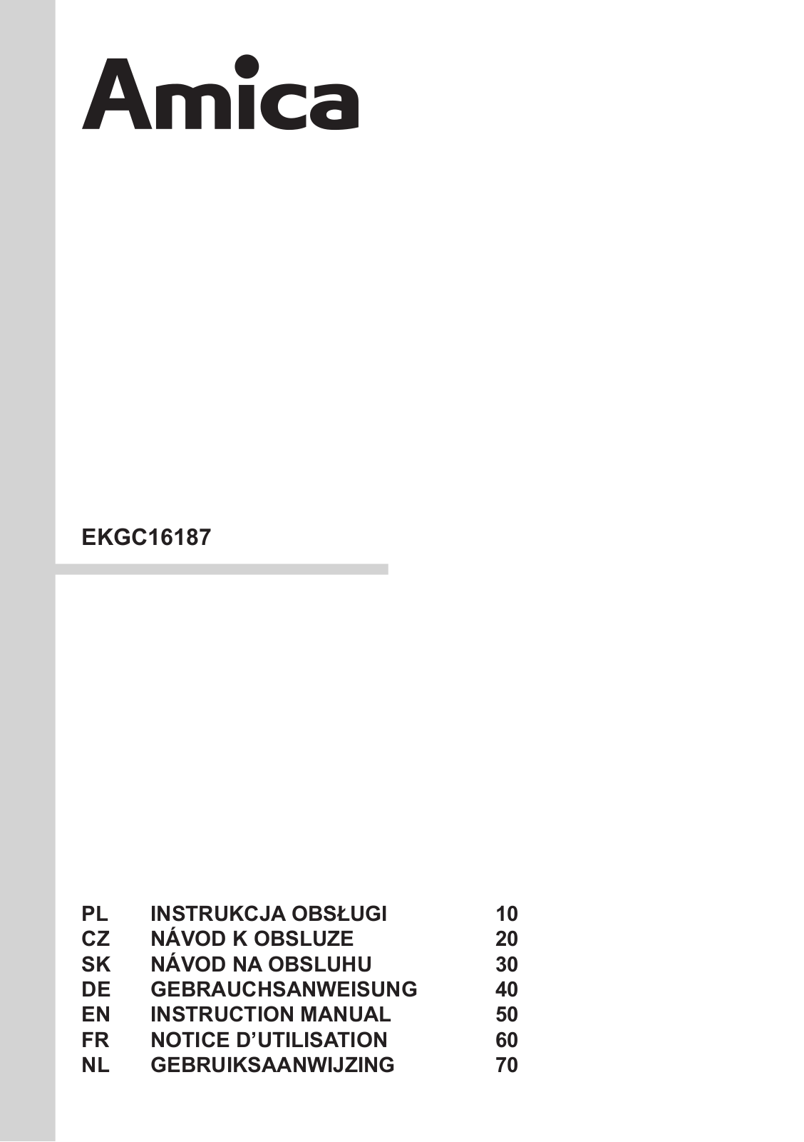 AMICA EKGC 16187 DE User Manual