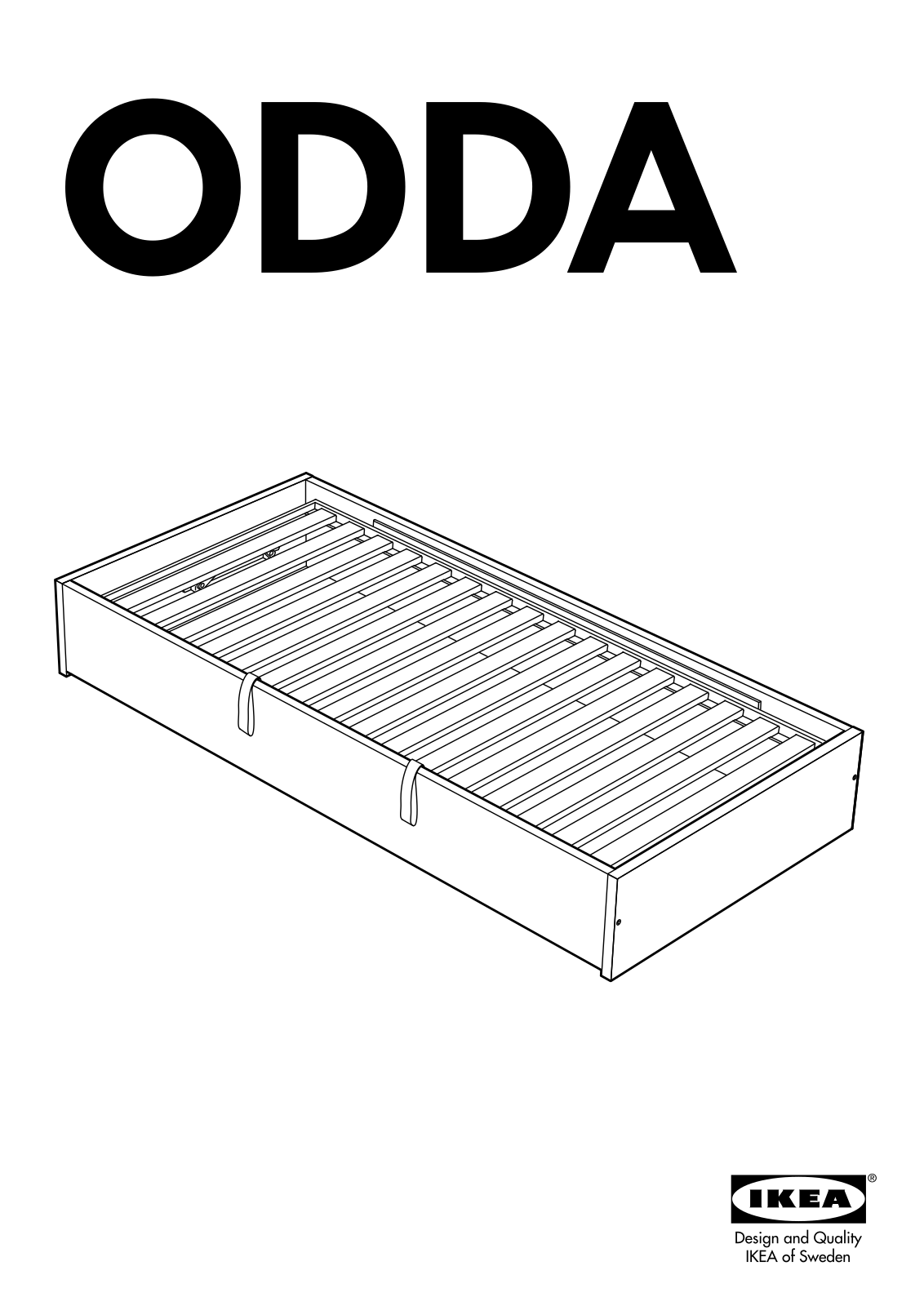 IKEA ODDA BED FRAME W/STORAGE User Manual