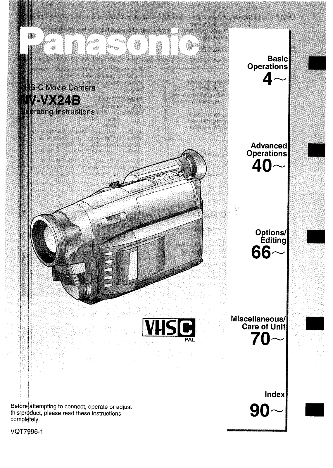 Panasonic NV-VX24B User Manual