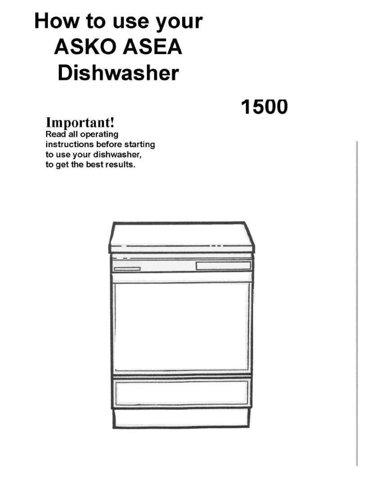 Asko 1500 User Manual