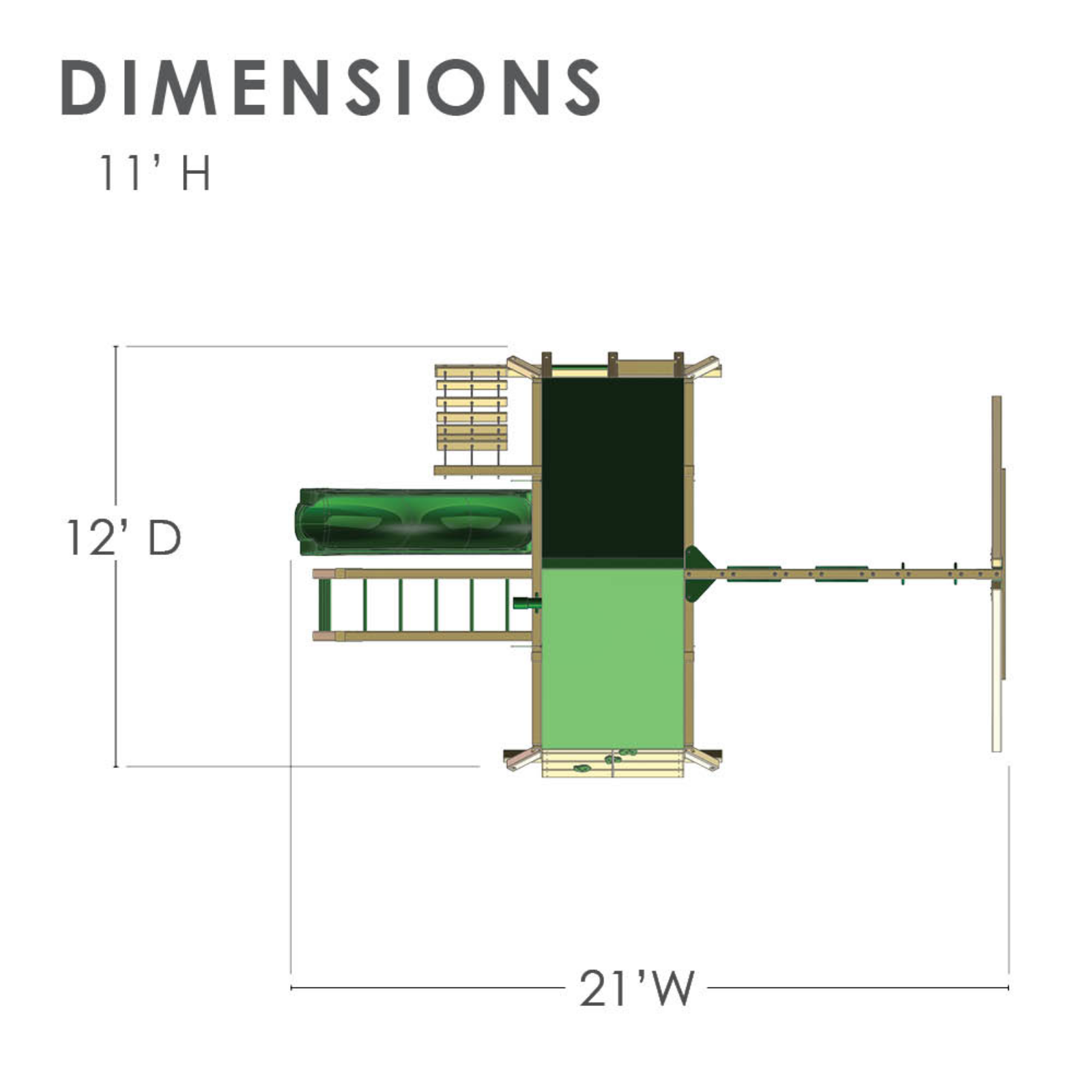 Gorilla Playsets GOR1135 Dimensions - ManualMachine.com