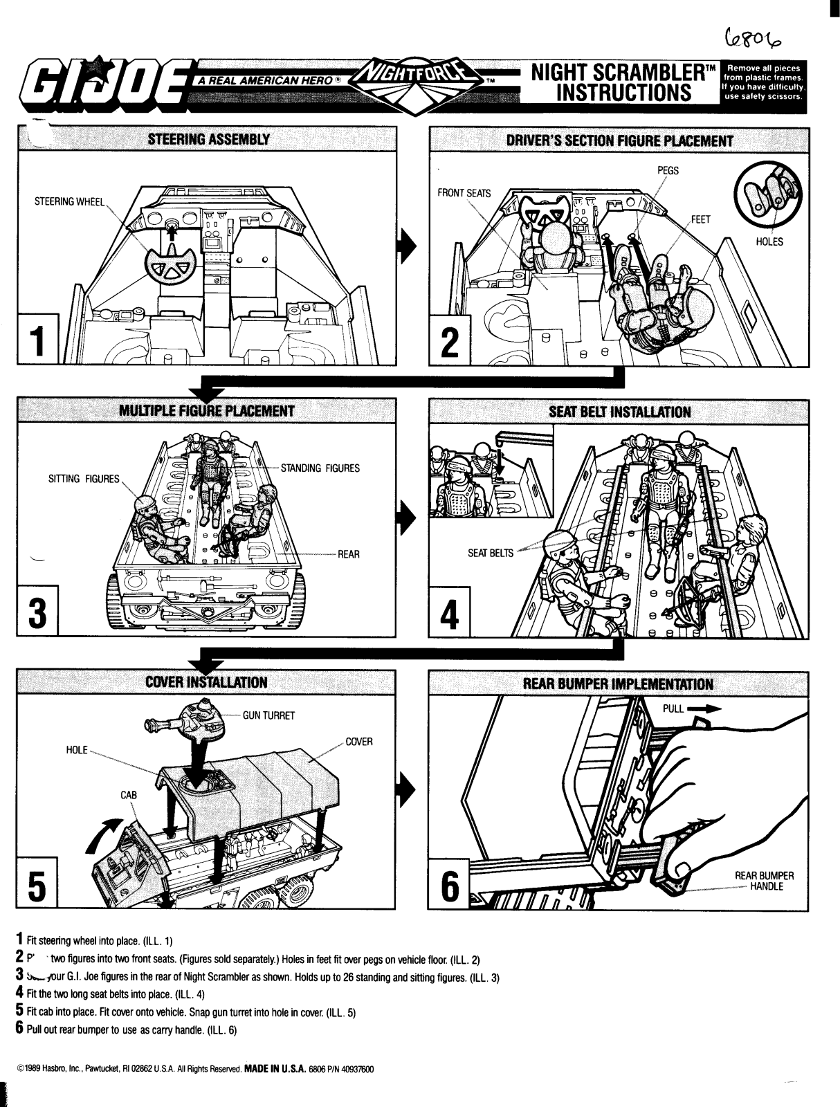 HASBRO GIJoe NightScrambler User Manual