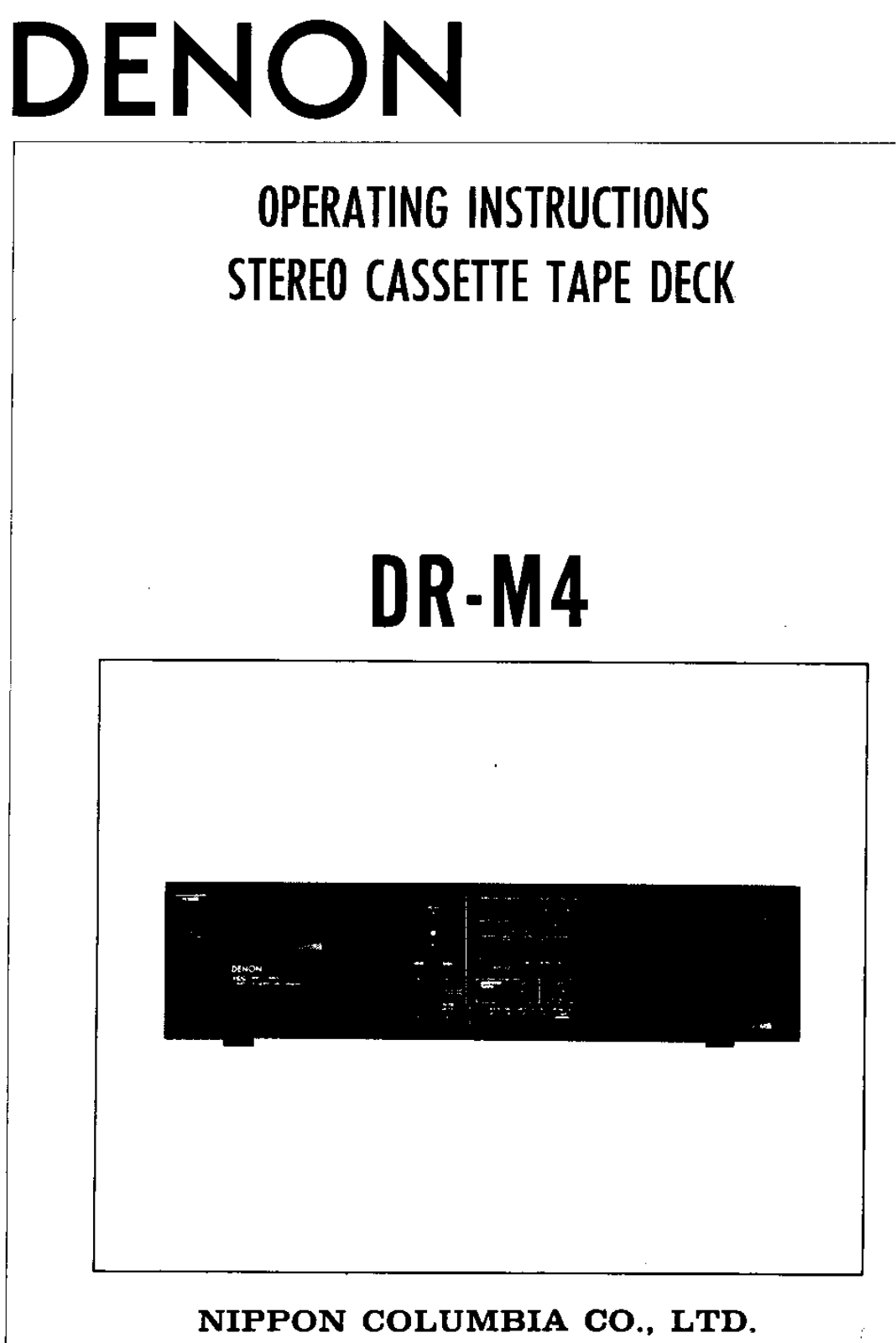 Denon DRM-4 Owners Manual