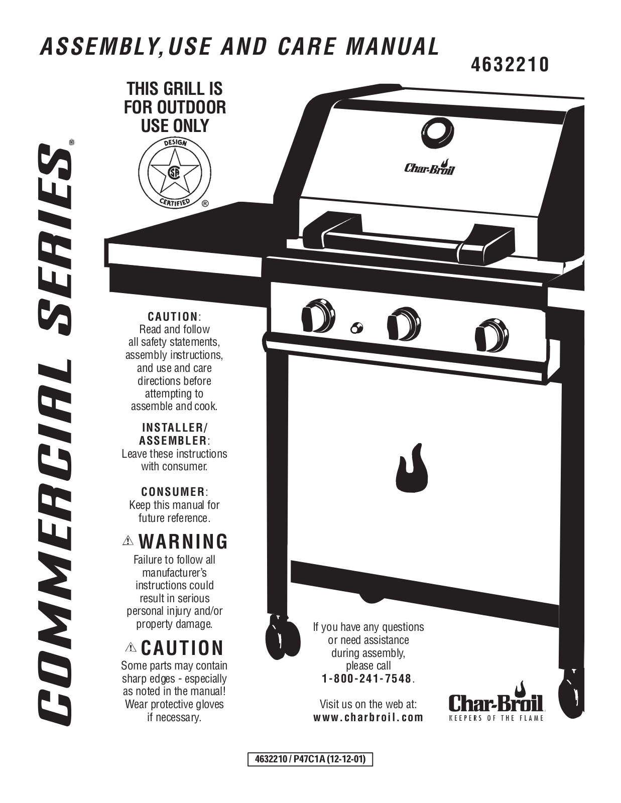 Charbroil 4632210 Owner's Manual