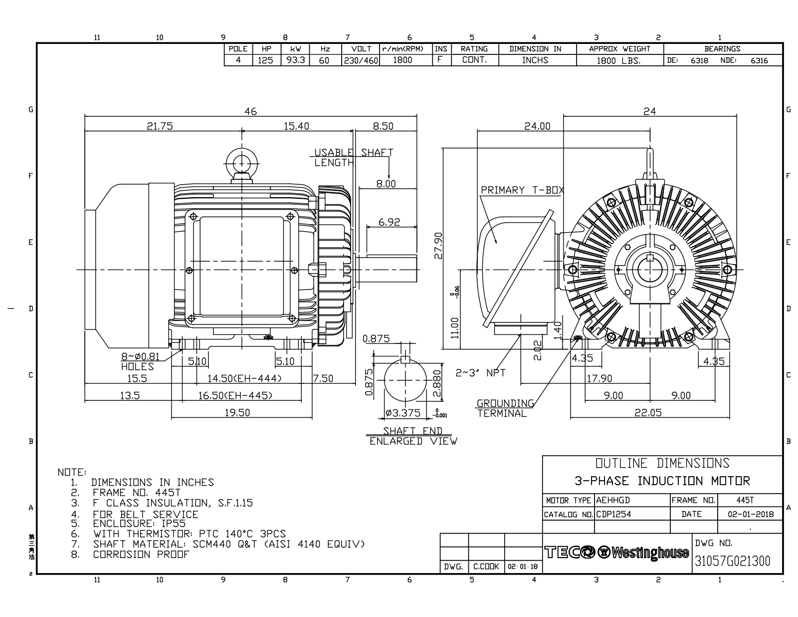 Teco CDP1008 Reference Drawing