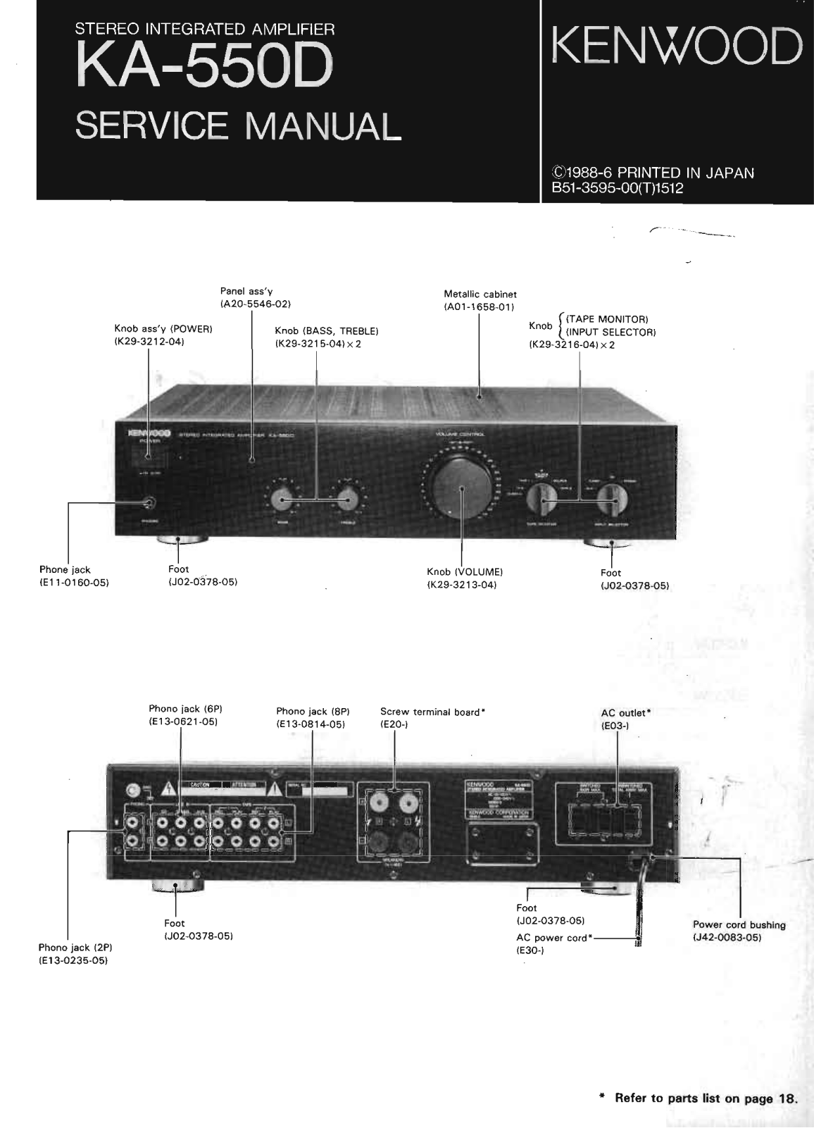 Kenwood KA-550-D Service Manual