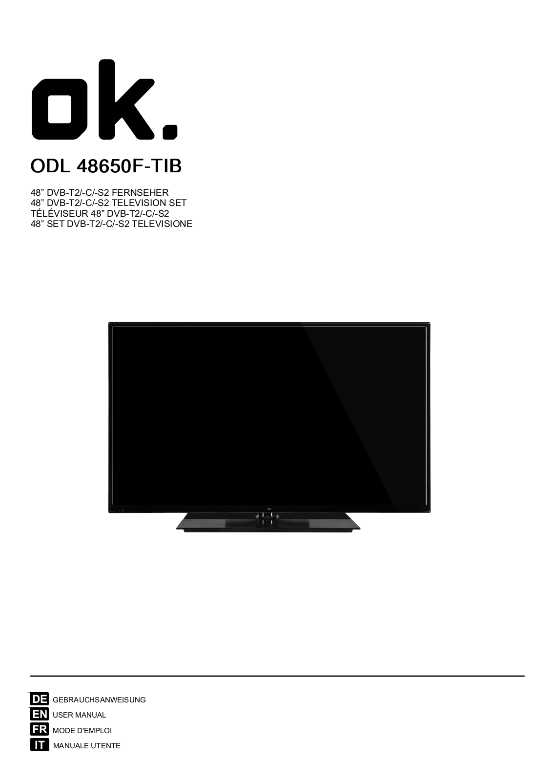 OK. ODL 48650F-TIB User guide - ManualMachine.com