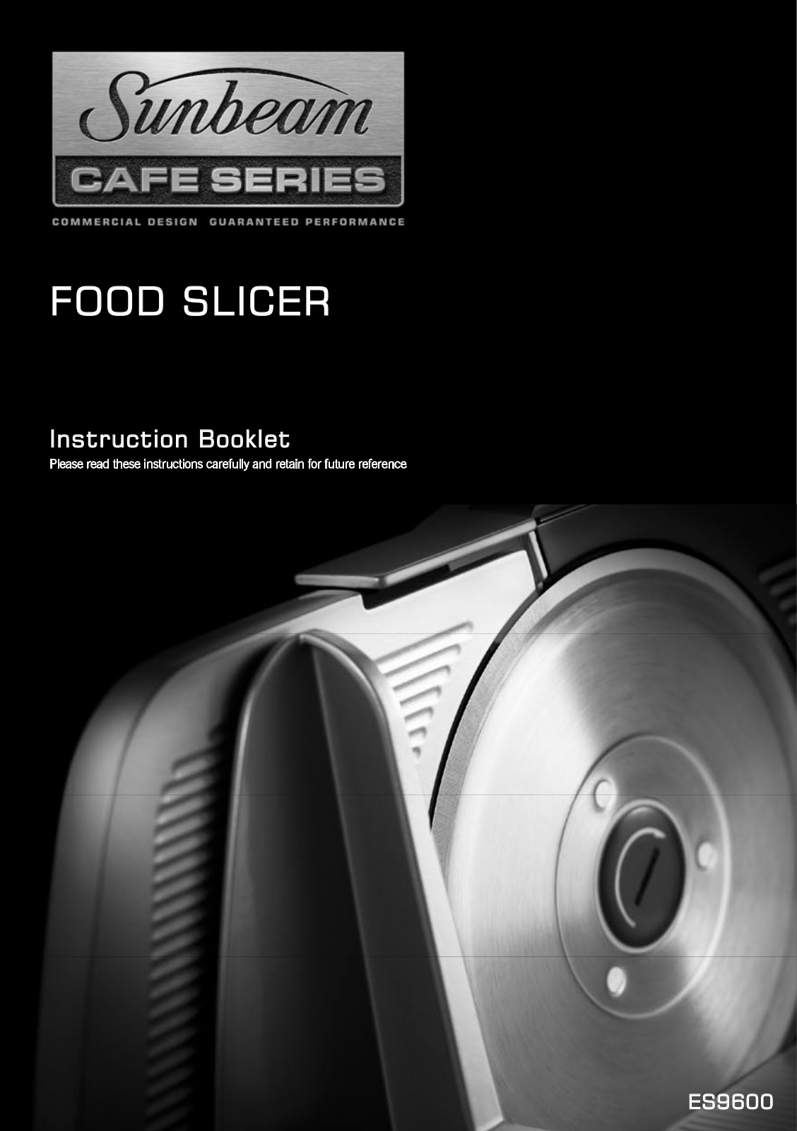 Sunbeam Food Slicer User Manual