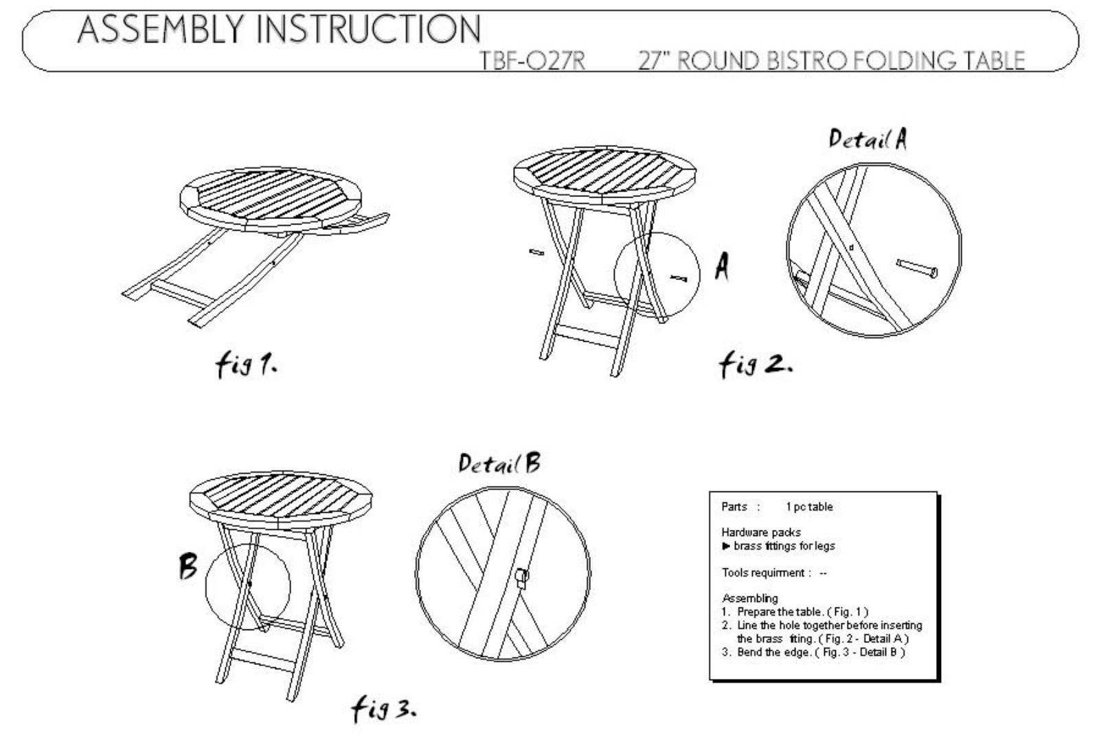 Anderson TBF027R Assembly Guide - ManualMachine.com