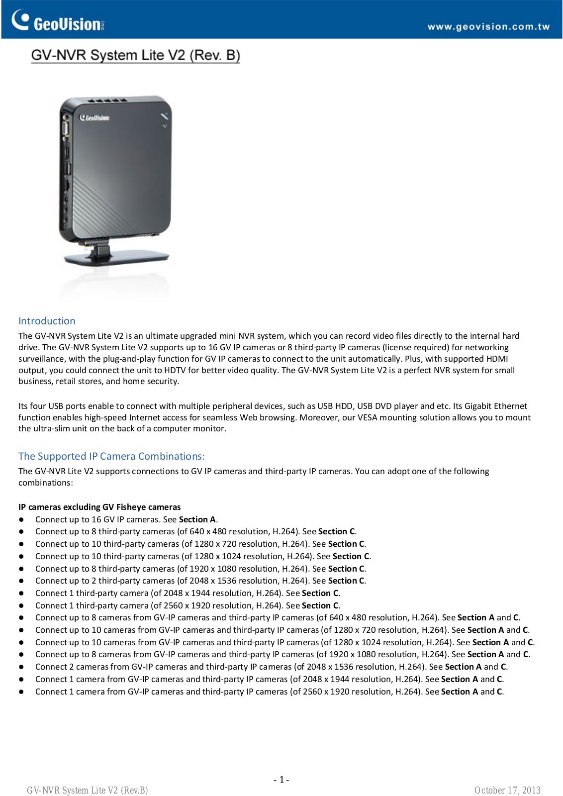 GeoVision NVR User Manual