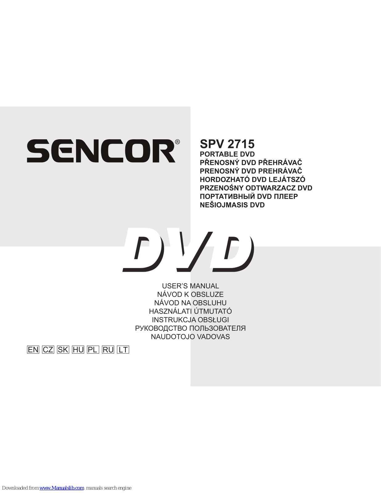 Sensor SPV 2715 User Manual - ManualMachine.com