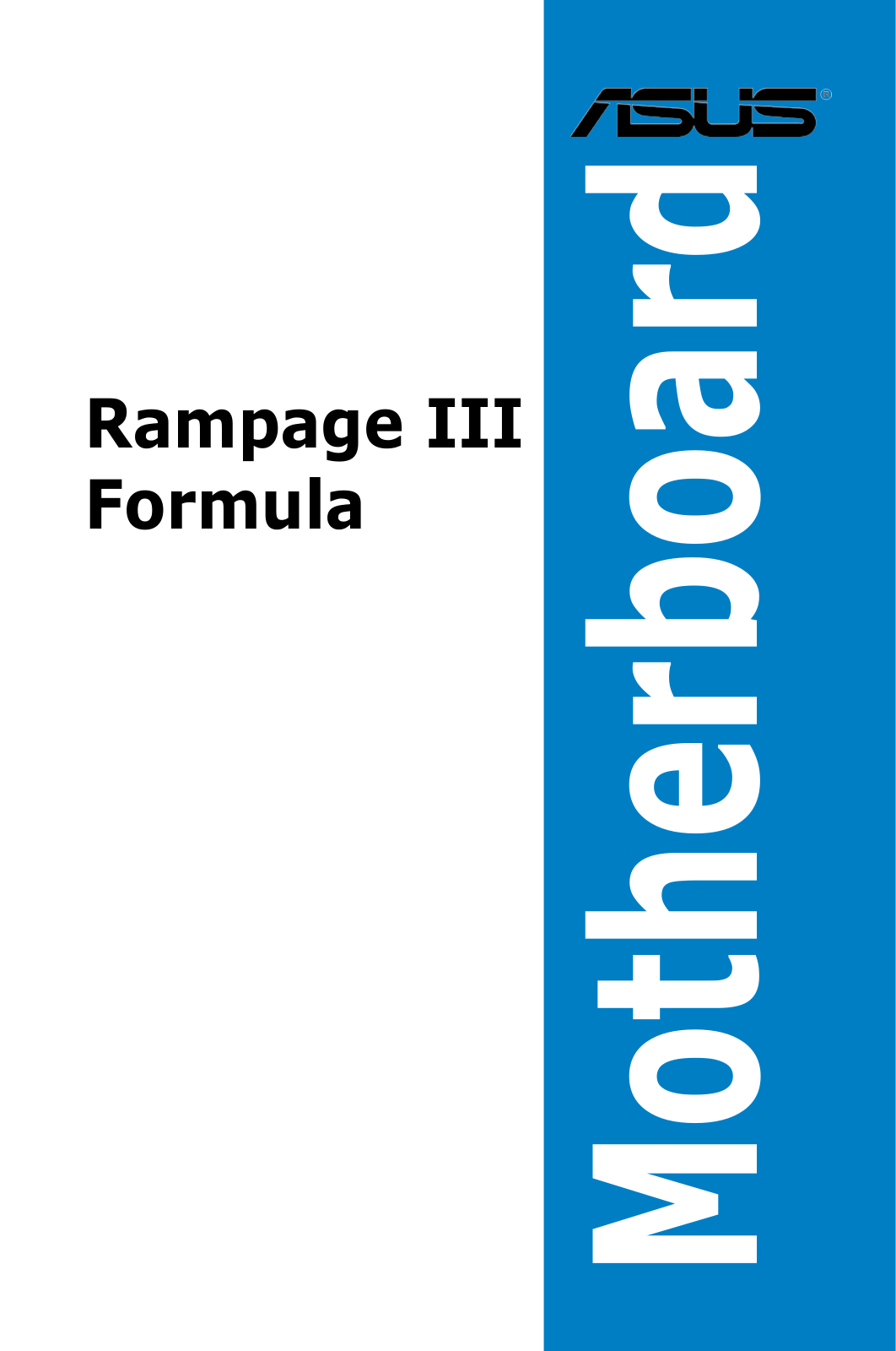 Asus RAMPAGE III FORMULA User Manual