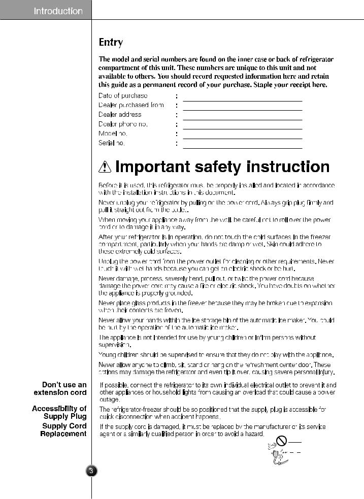 LG GR-P217LGKV Owner’s Manual