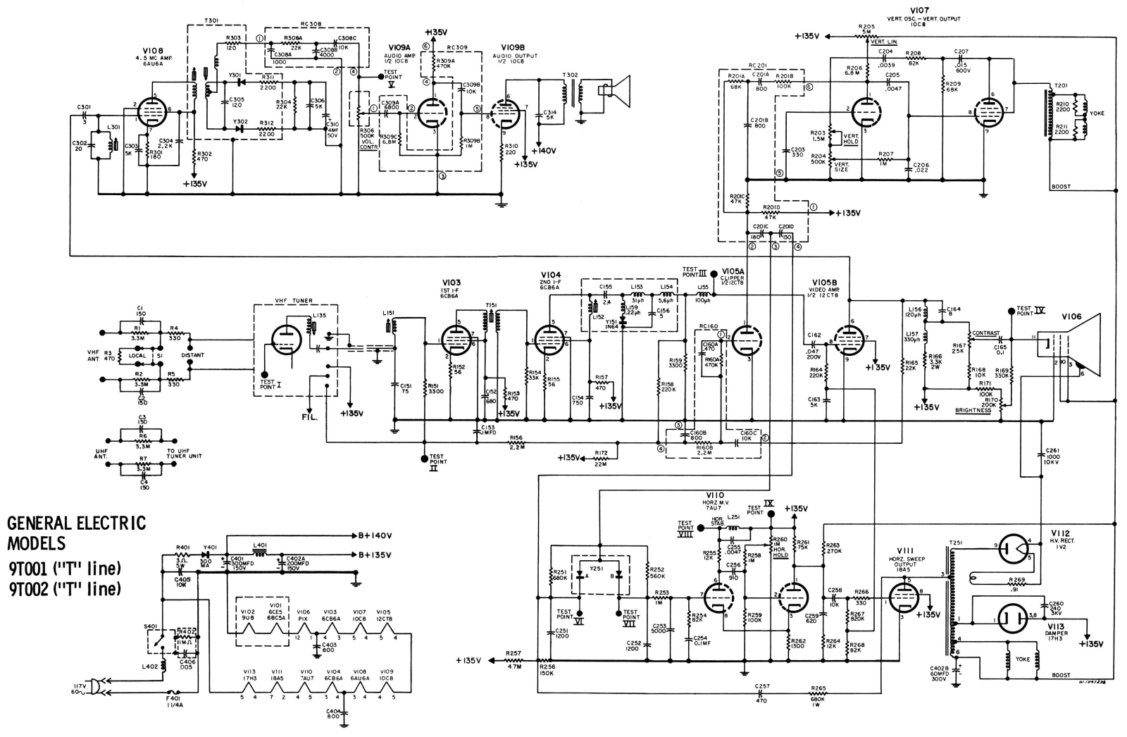 General Electric GE 9T001-2 Schematic