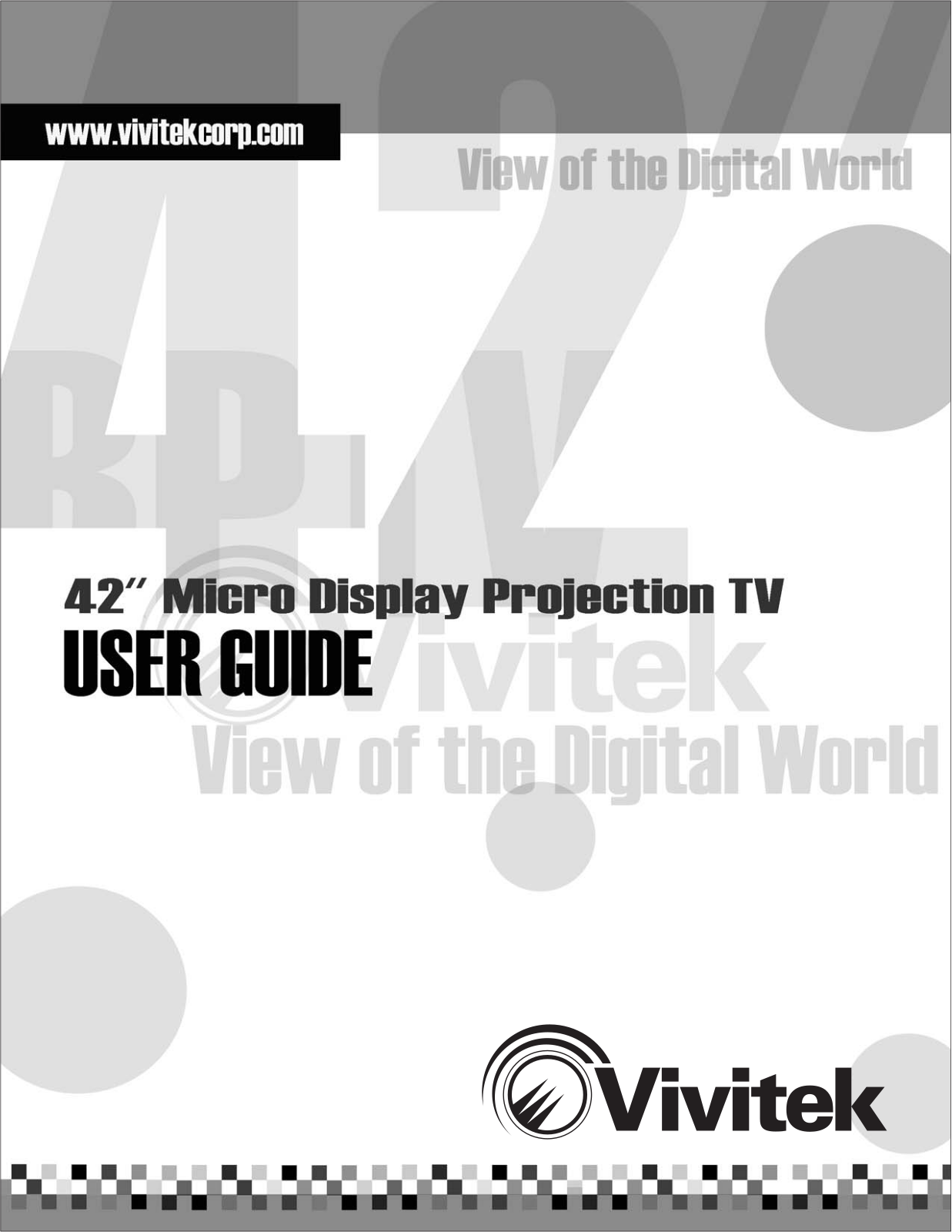 Vivitek 42 Micro Display Projection TV User Manual