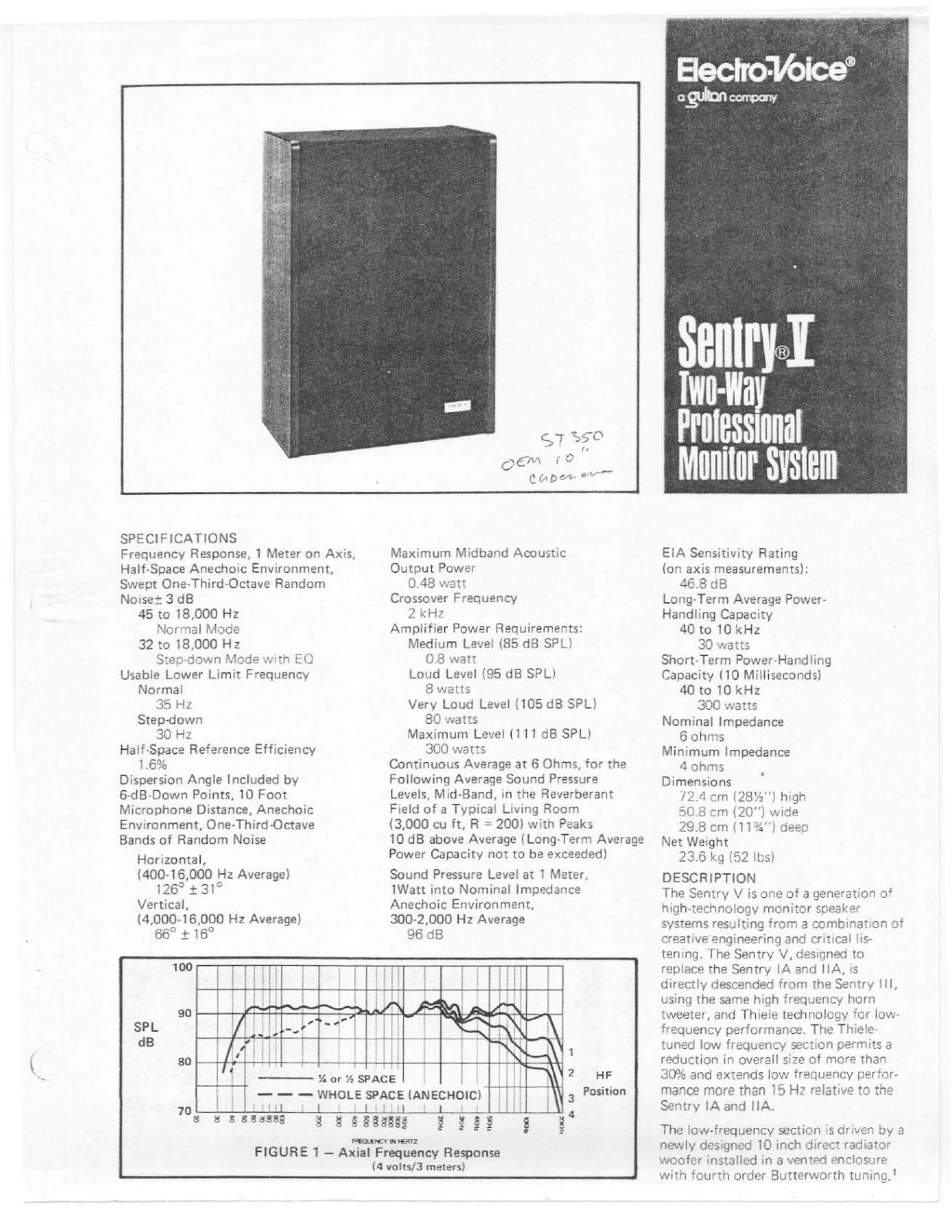 Electro-Voice Sentry V User Manual