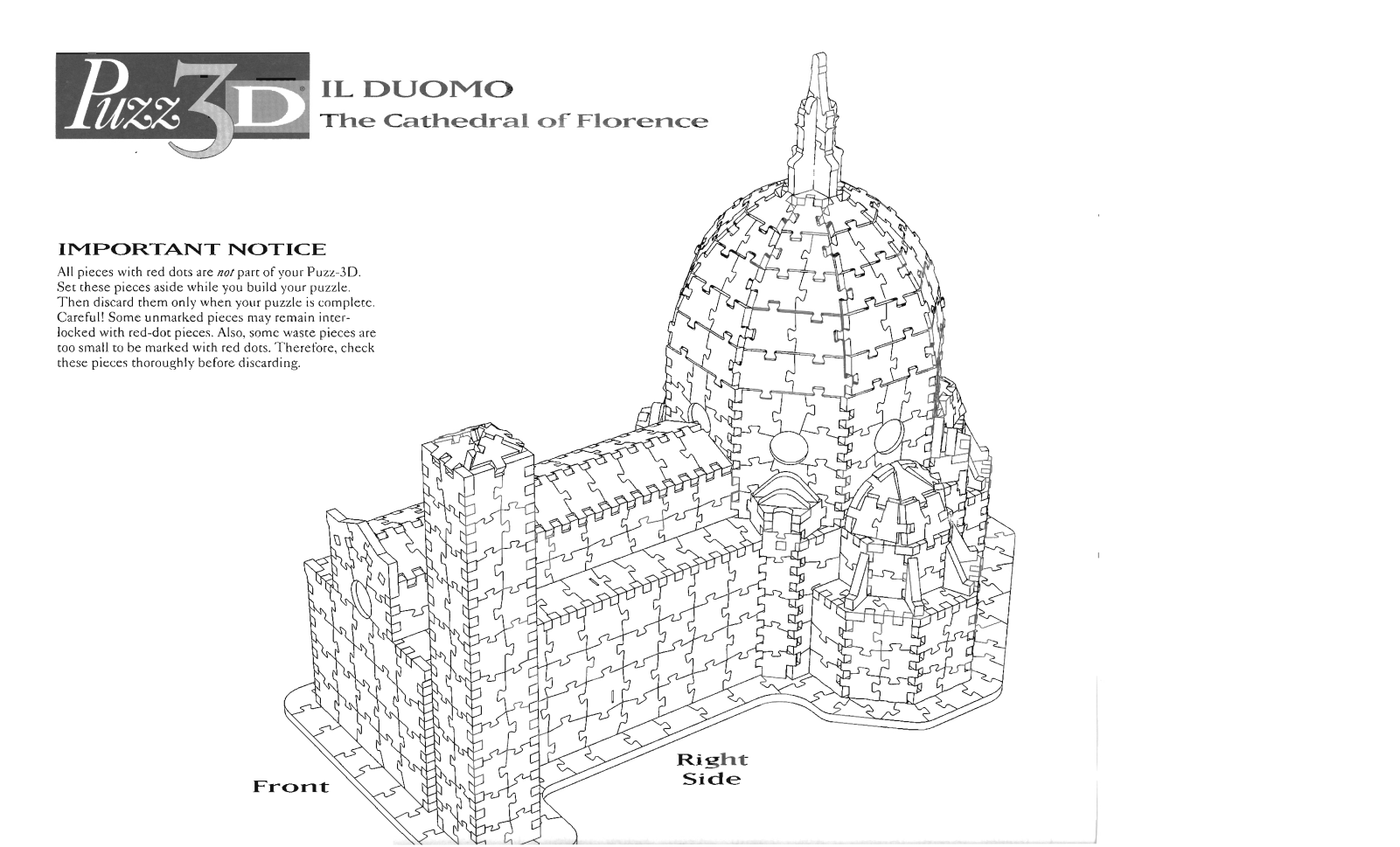 Hasbro PUZZ 3D IL DUOMO User Manual