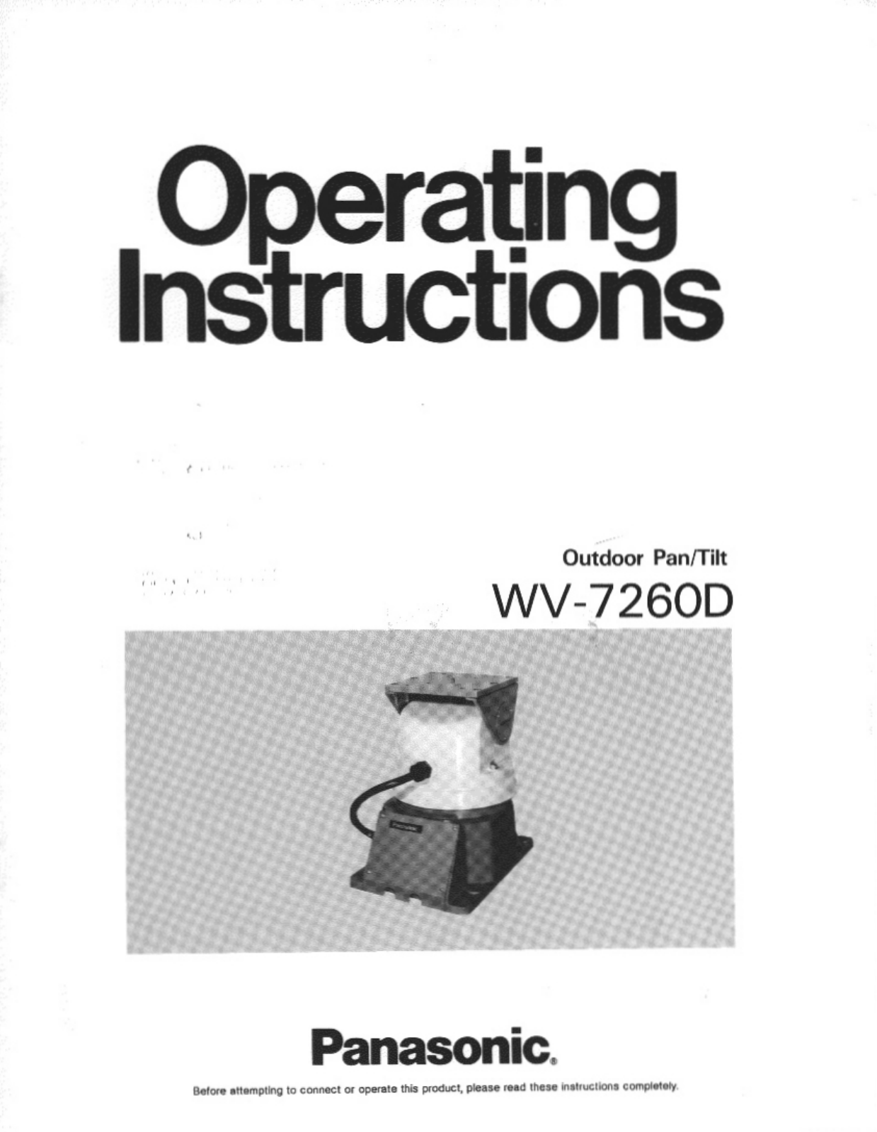 Panasonic WV-7260D User Manual