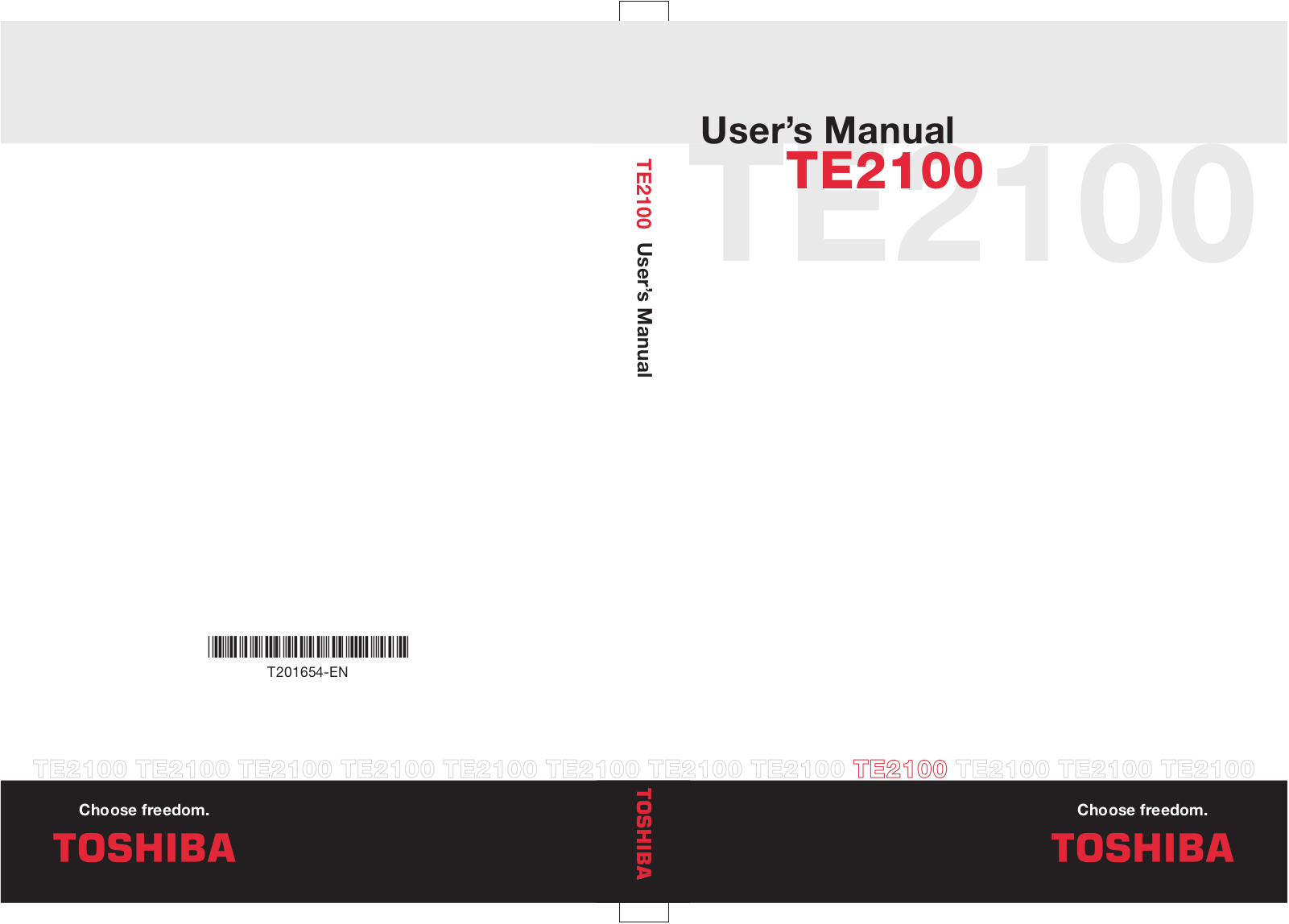 Toshiba TE2100 User Manual