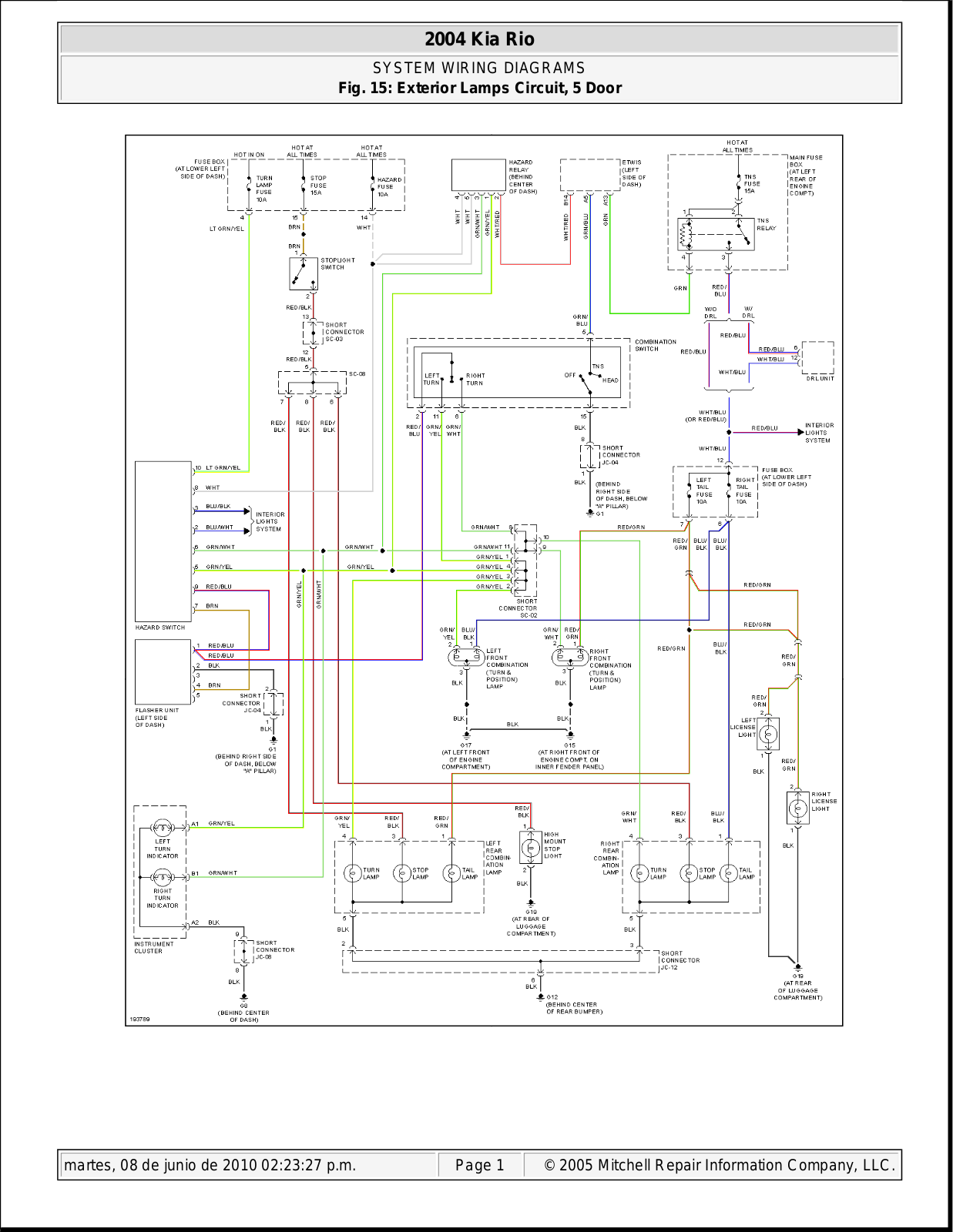 Kia Rio 2004 User Manual