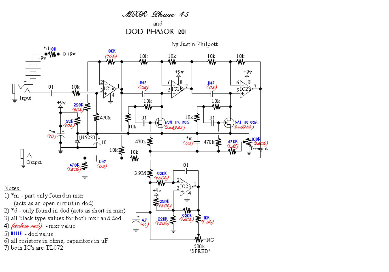 MXR 45 schematic