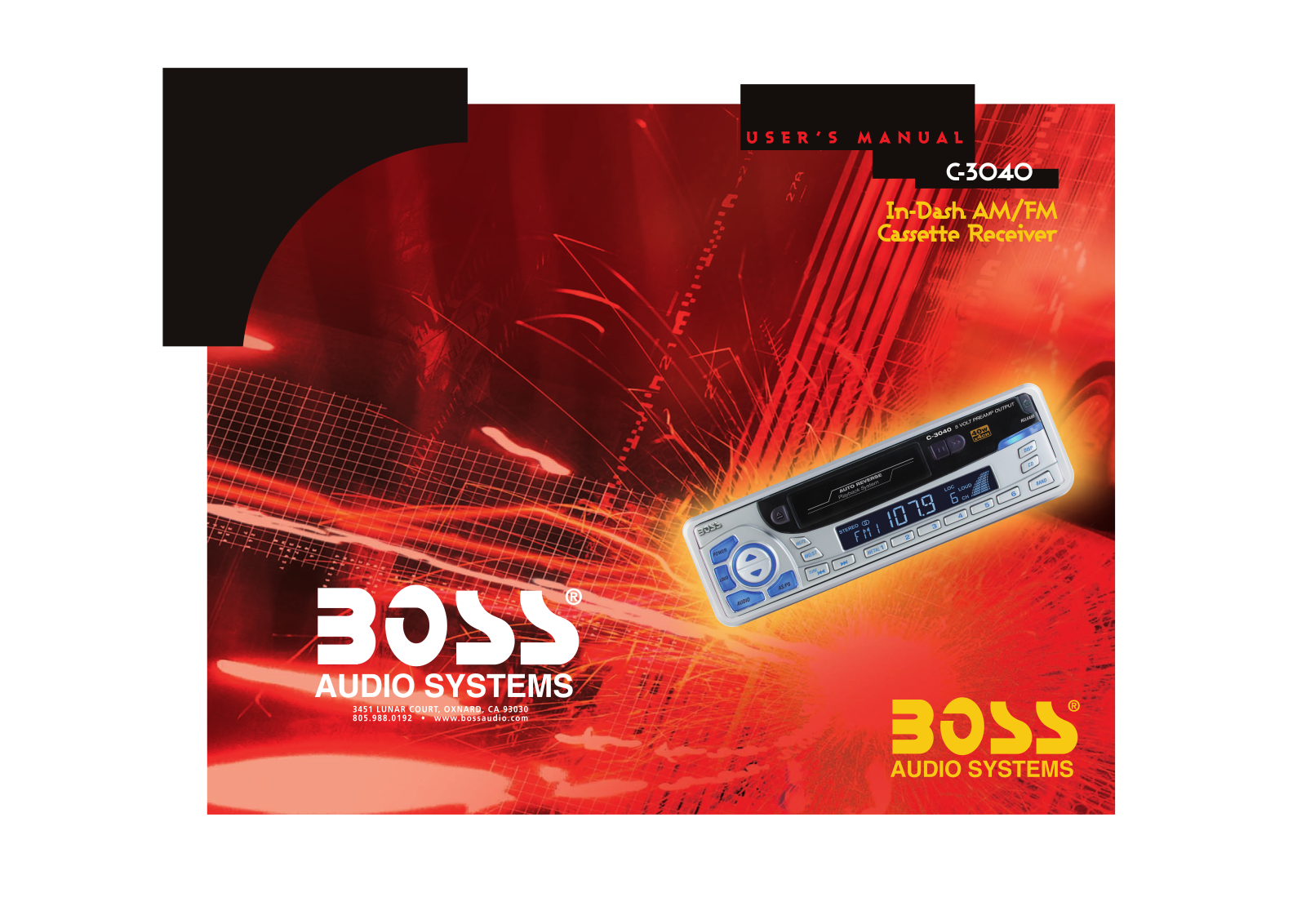 Boss Audio C-3040 Owner's Manual