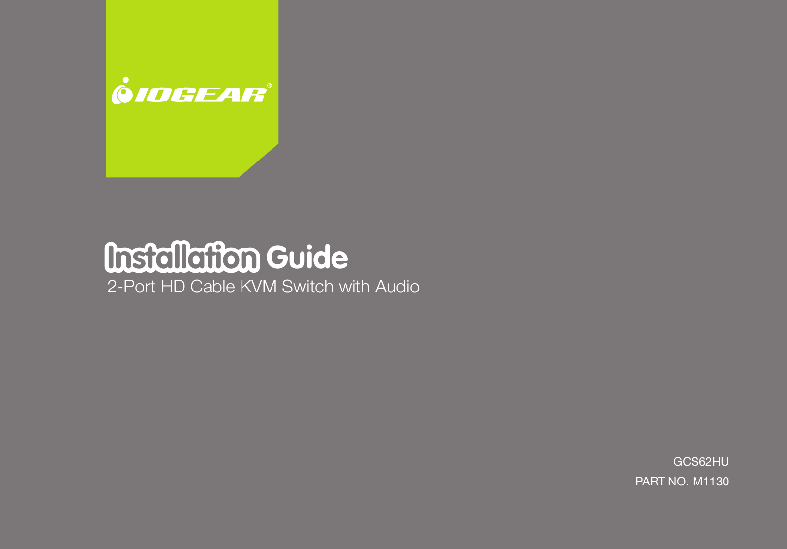 IOGear GCS62HU User Manual