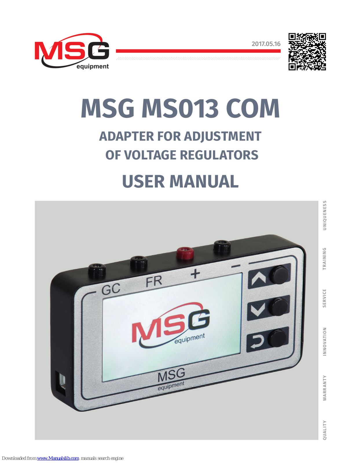 MSG Equipment MSG MS013 COM User Manual