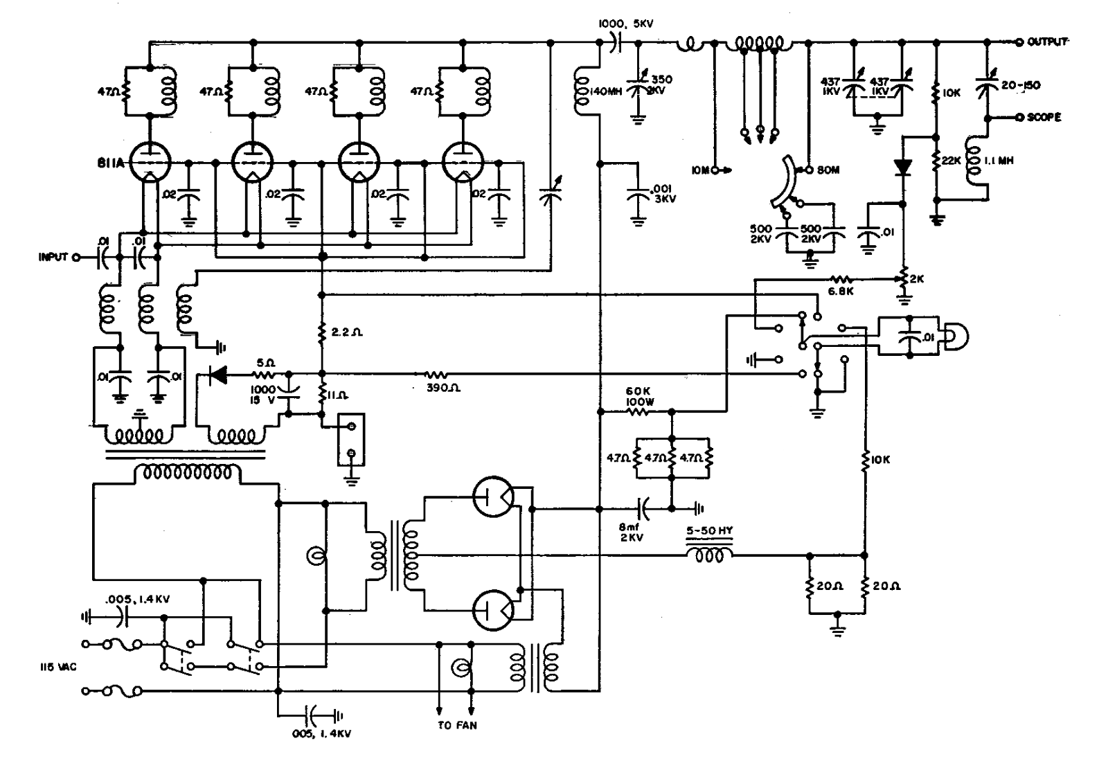 Heath Company HA-10 Schematic