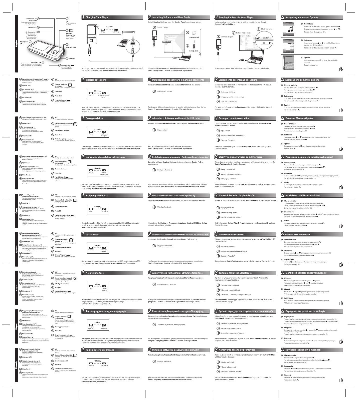 Creative ZEN STYLE 300 Quick start guide