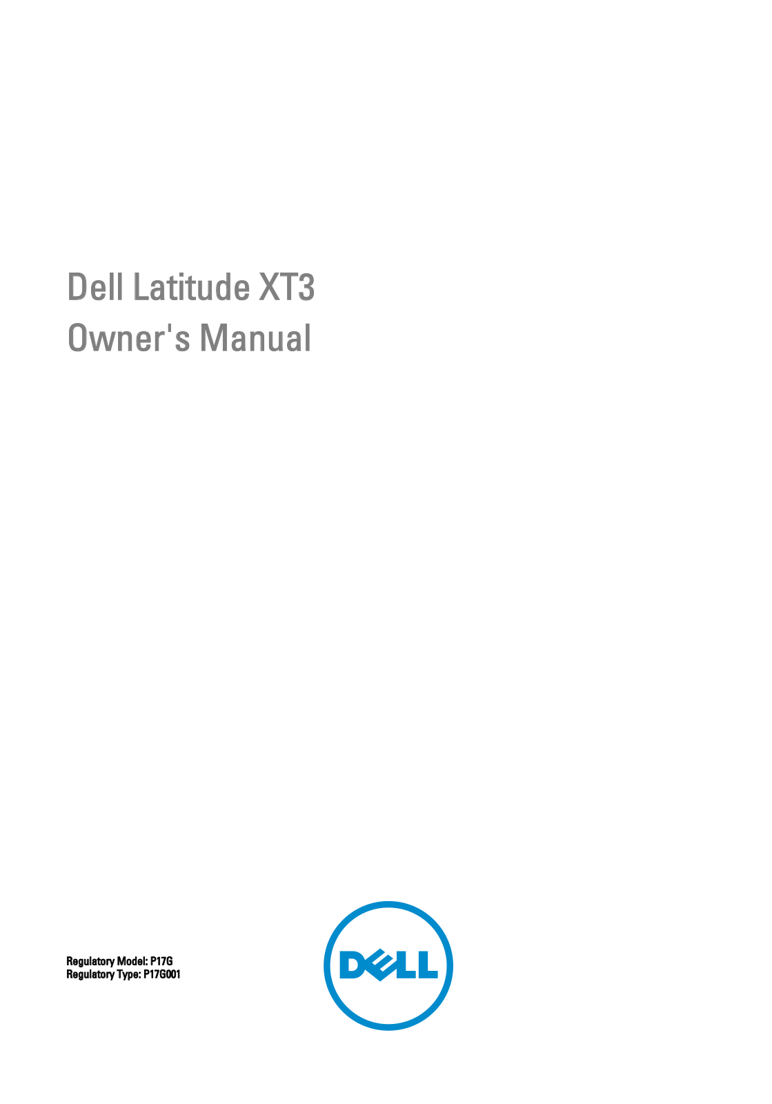 Dell Latitude XT3 User Manual