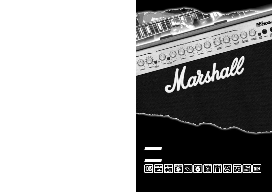 Marshall Amplification MG100HDFX, MG100DFX User Manual