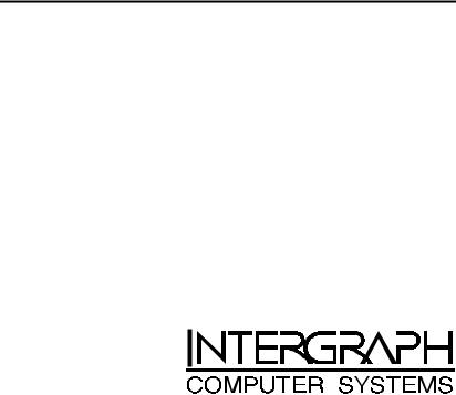 Intergraph RenderGL User Manual