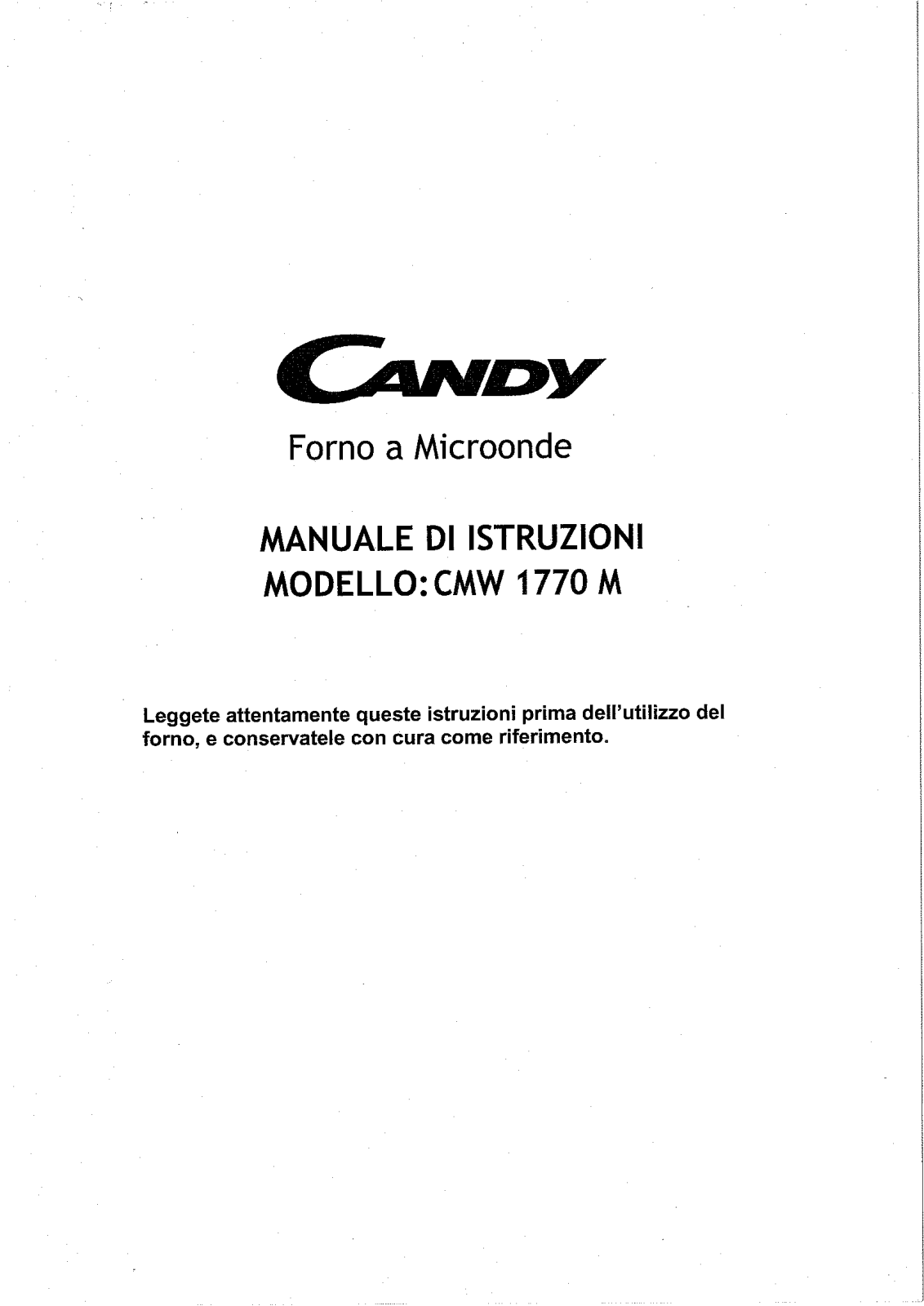 Candy CMG1770M User Manual