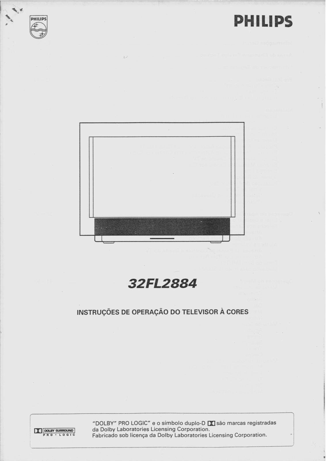 Philips 32FL2884/54R, 32FL2884/85R User Manual