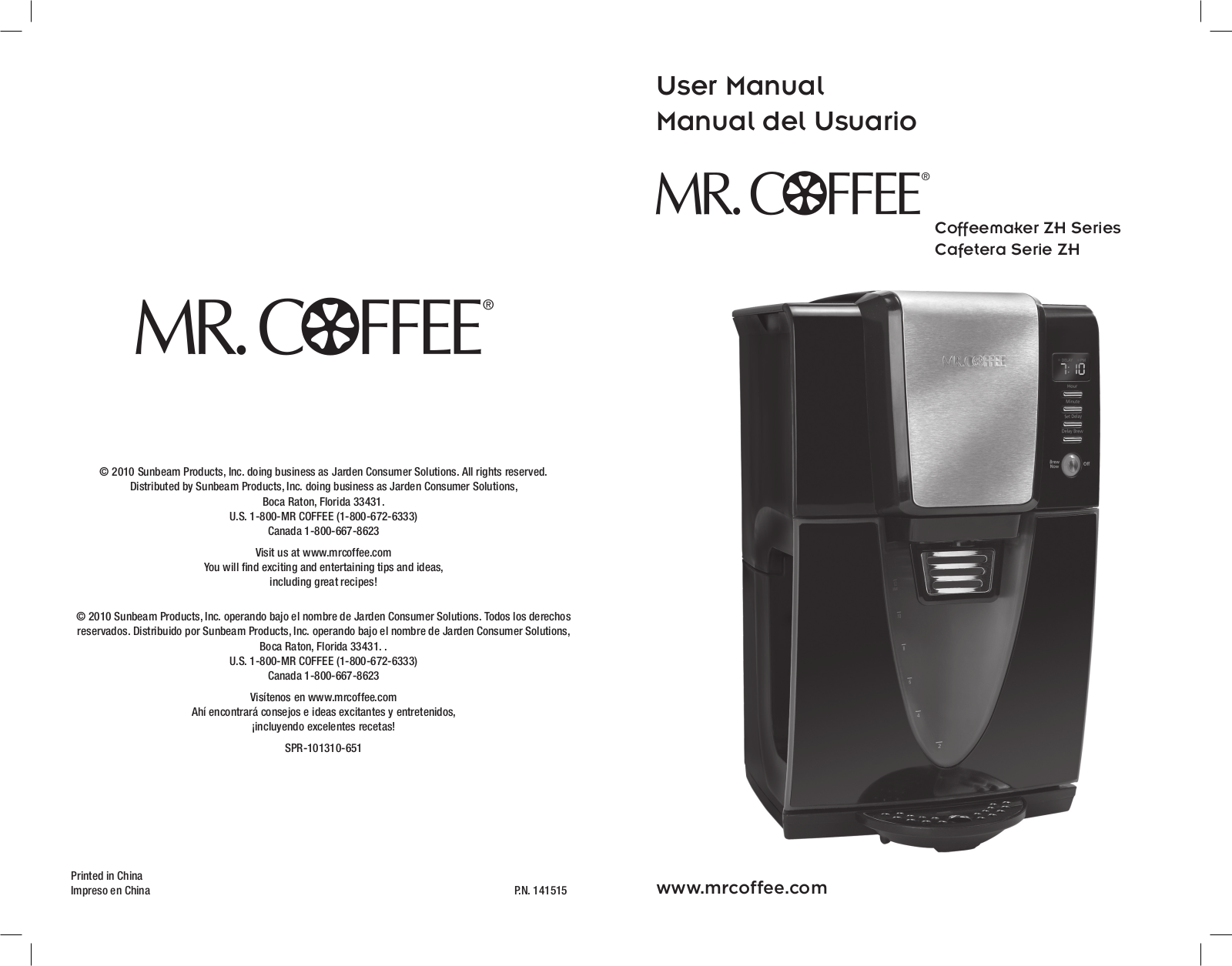 Mr. Coffee Coffeemake ZH User Manual