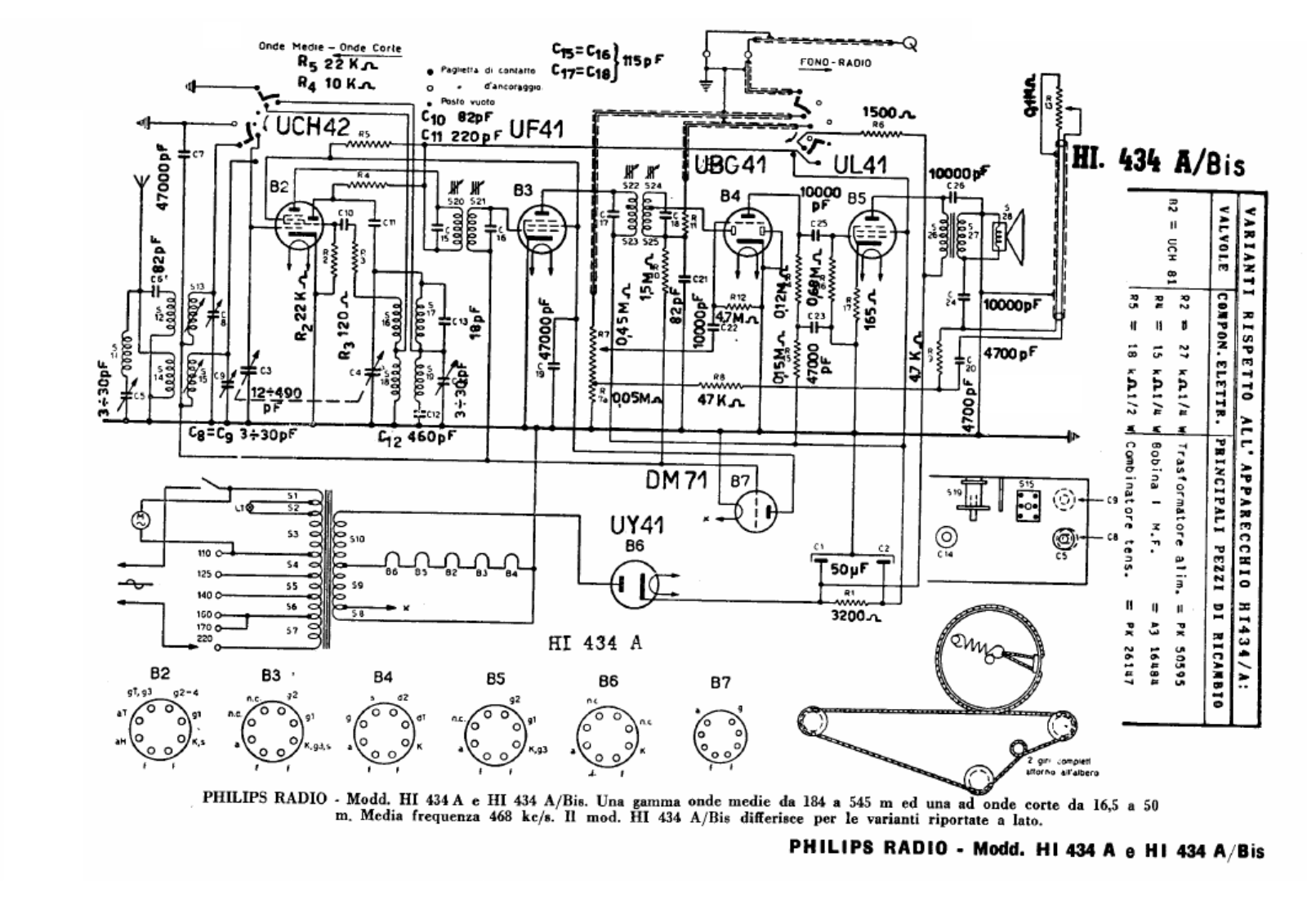 Philips hi434a schematic