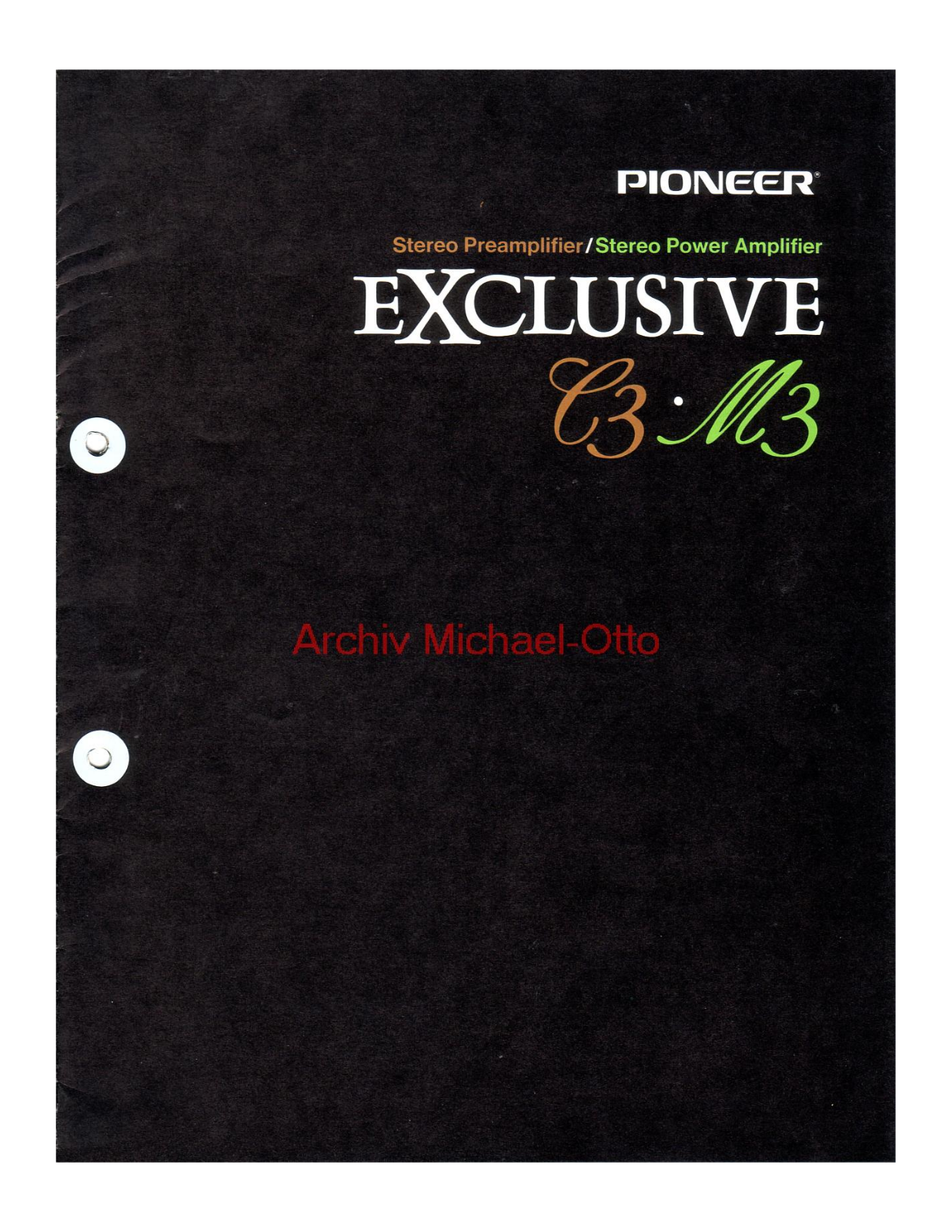 Pioneer EXCLUSIVE C-3, Exclusive M-3 Brochure