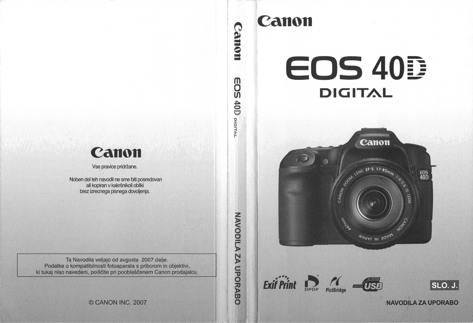 Canon EOS 40D Digital User Manual