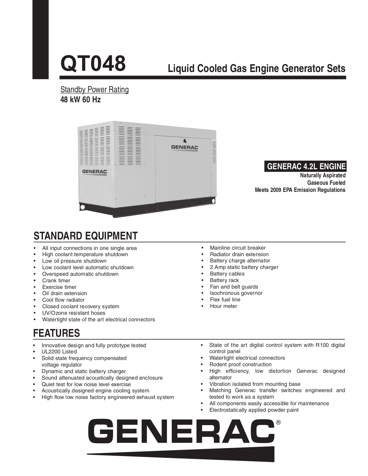 Generac QT04842KNAX User Manual