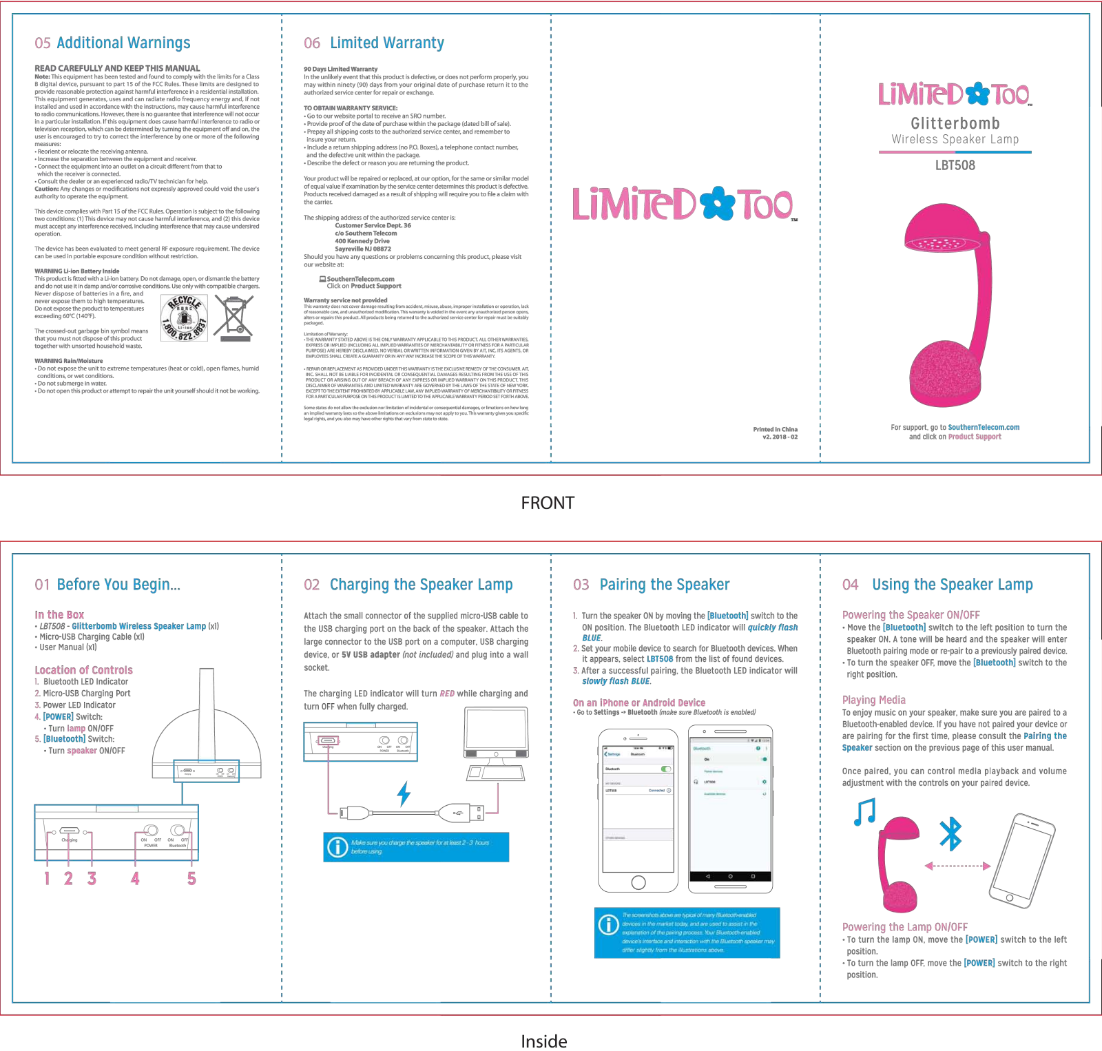 Limited TOO LBT508 User Manual