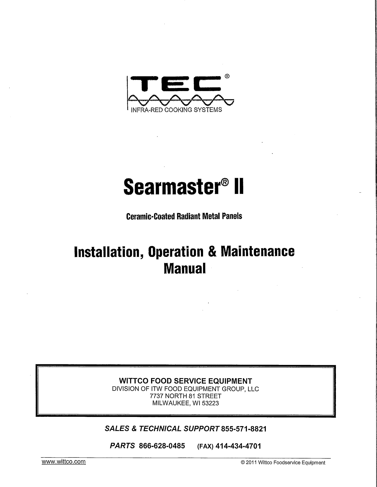 Wittco Searmaster II Service Manual