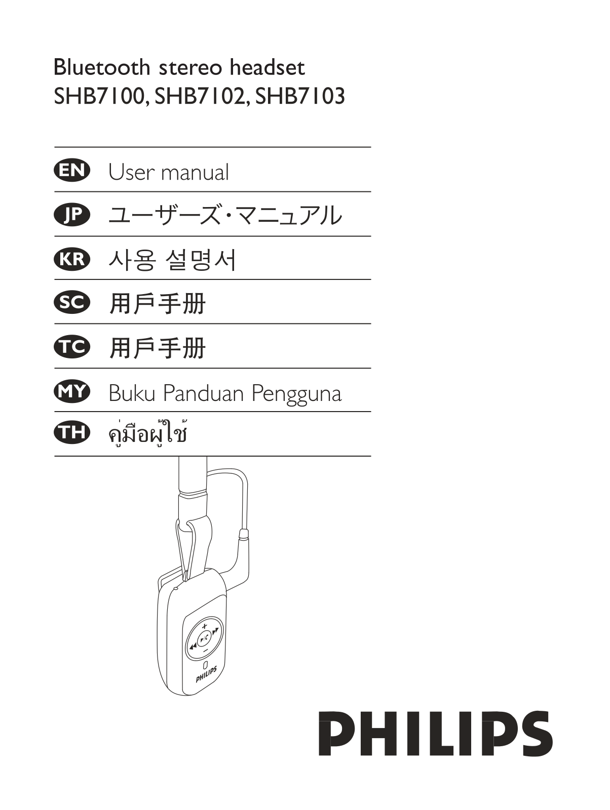 Philips SHB7103, SHB7102, SHB7100 User Manual