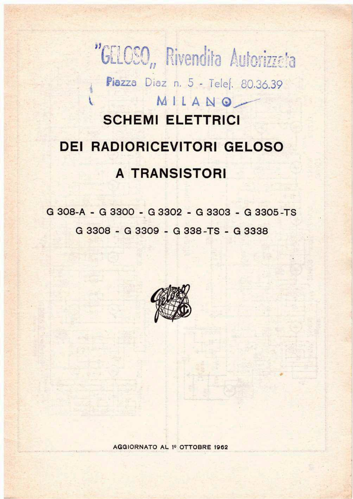 Geloso G308A, G3300, G3302, G3303, G3305TS schematic