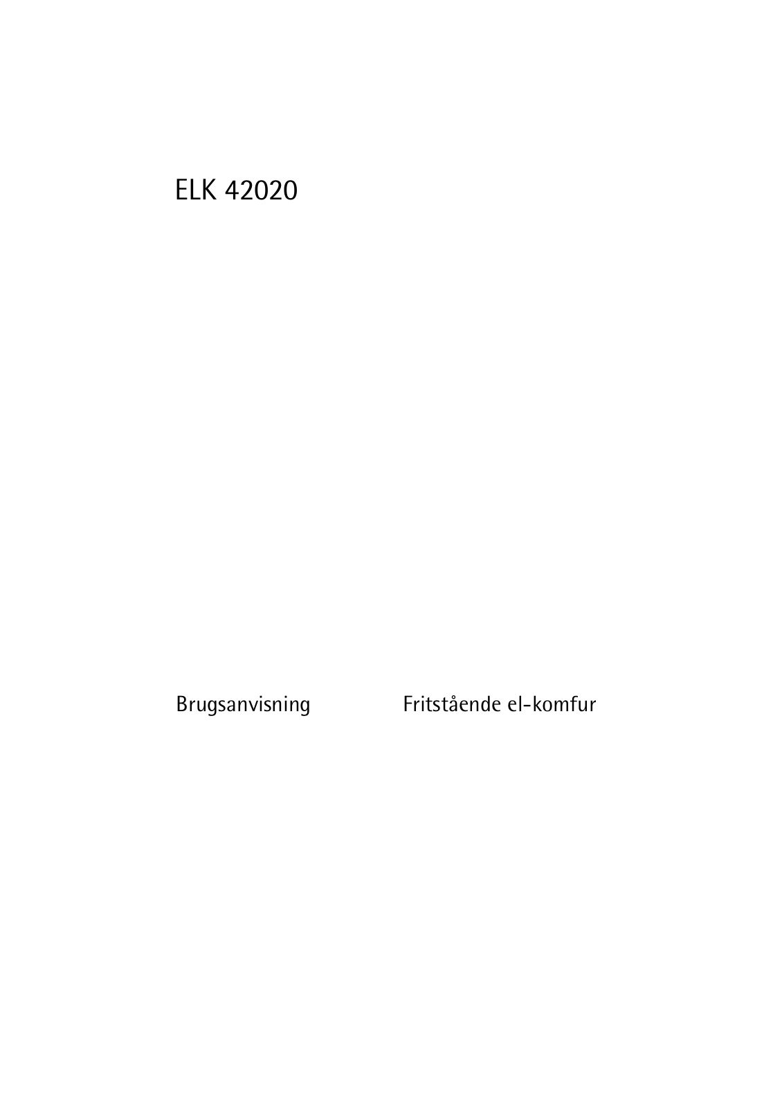 Voss ELK42020, ELK42020RF User Manual