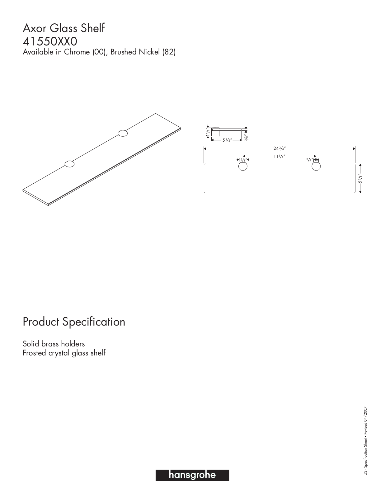 Hans Grohe 41550XX0 User Manual