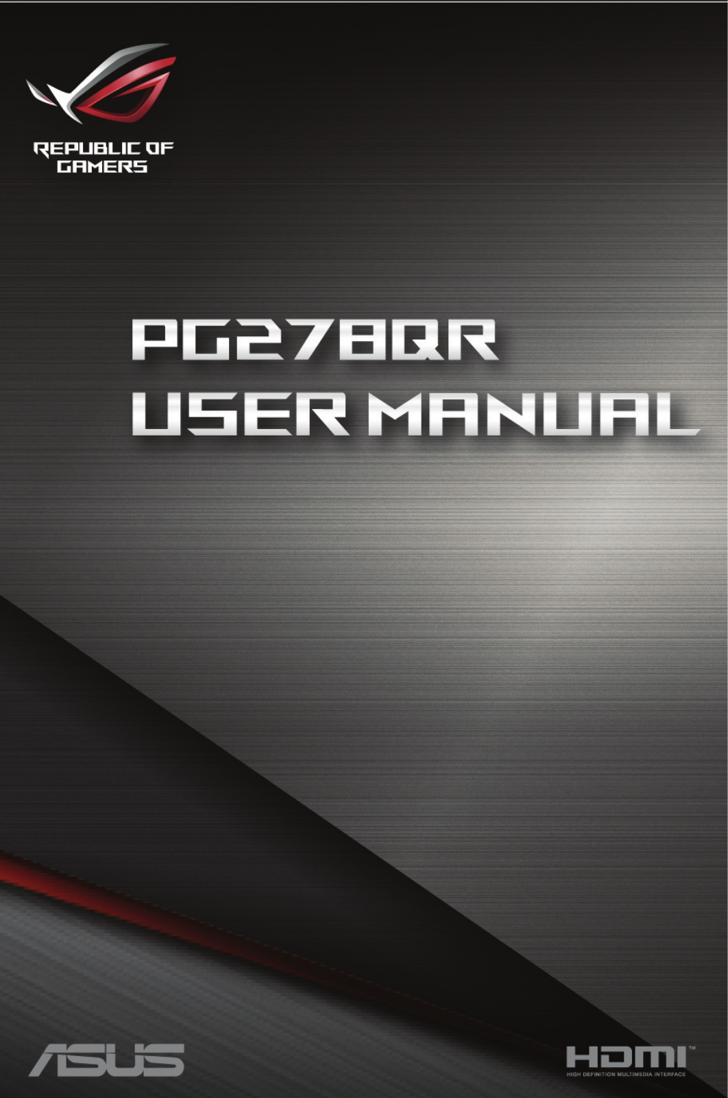 ASUS ROG Swift PG278QR Service Manual